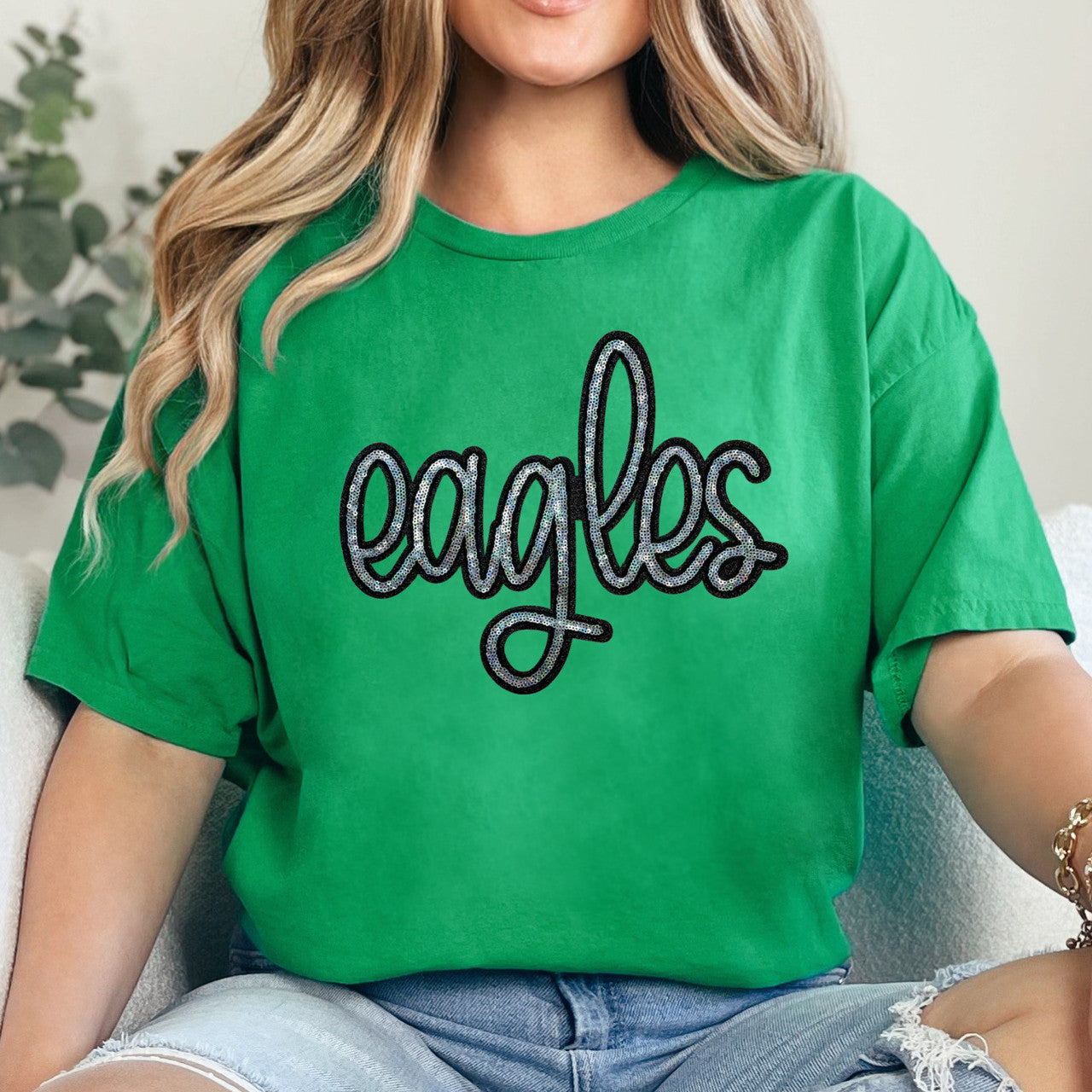 Eagles Sequin Patch Tee Eagles Sequin Patch Tee