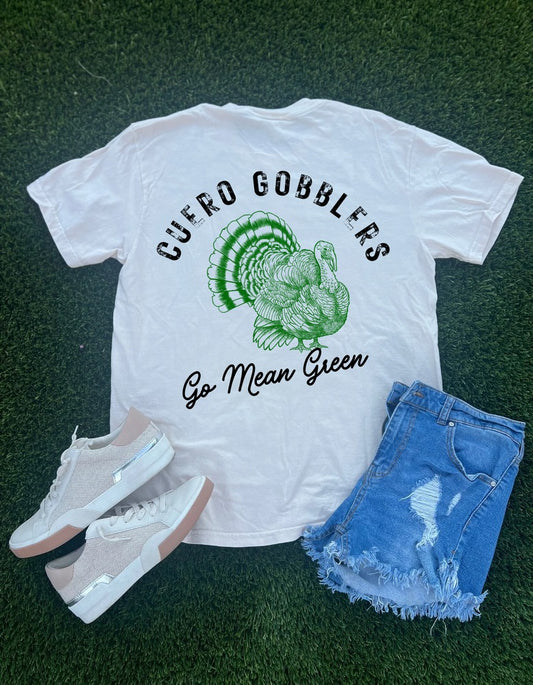 Cuero Gobblers Go Mean Green Tee