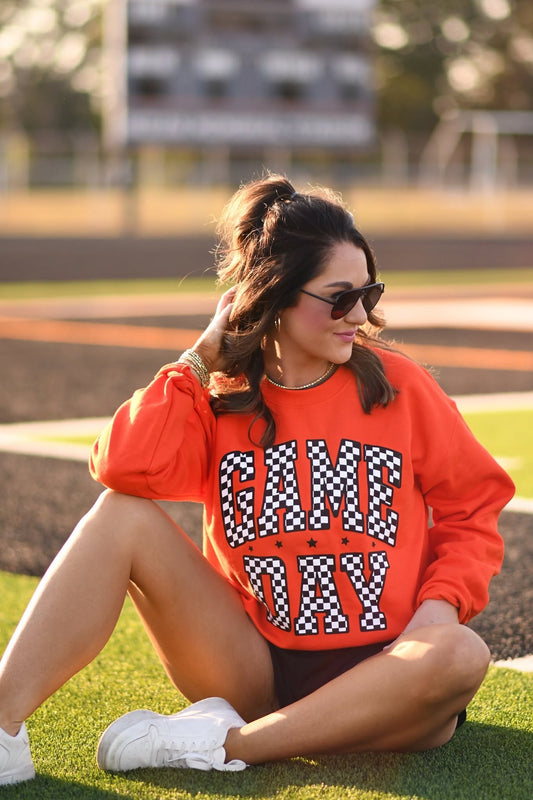 Game Day Checkered Sweatshirt