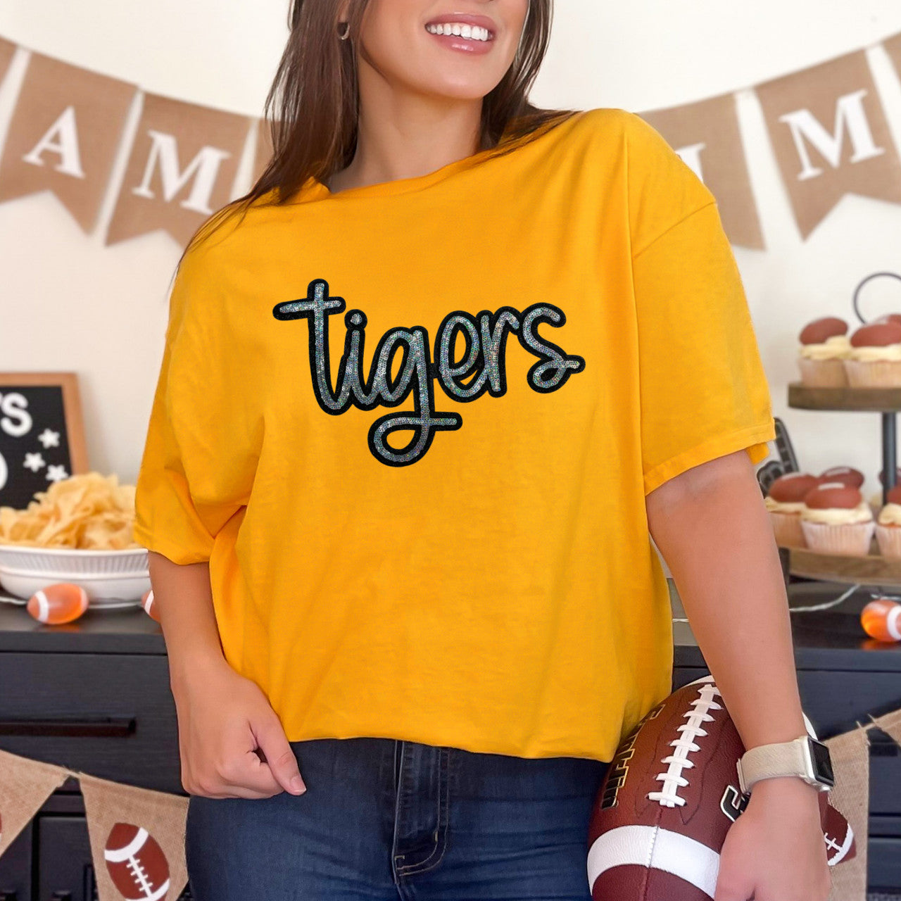 Tigers Sequin T Shirt