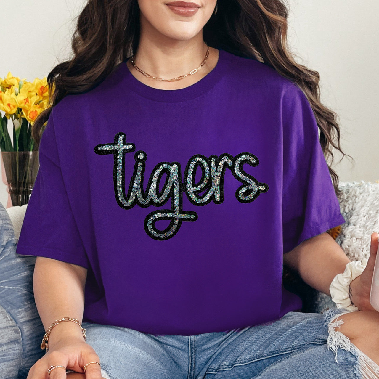 Tigers Sequin T Shirt