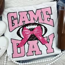 Chenille Game Day with Bows Sweatshirt