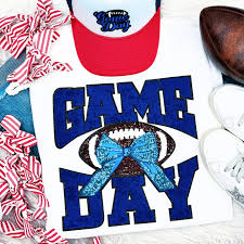 Chenille Game Day with Bows Sweatshirt