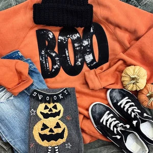 BOO Sequin Tee- Black