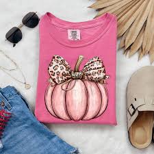 Pink Pumpkin Leopard Tee (Kids & Adults)