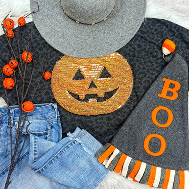 Pumpkin Sequin Tee